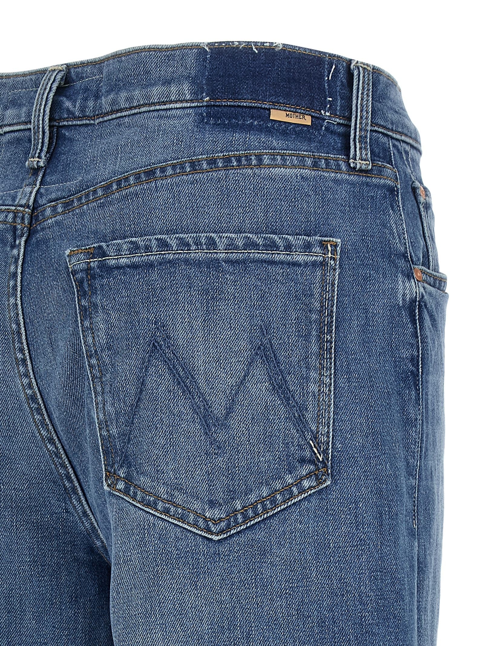 MOTHER The Tomcat Roller Sneak Jeans Blue