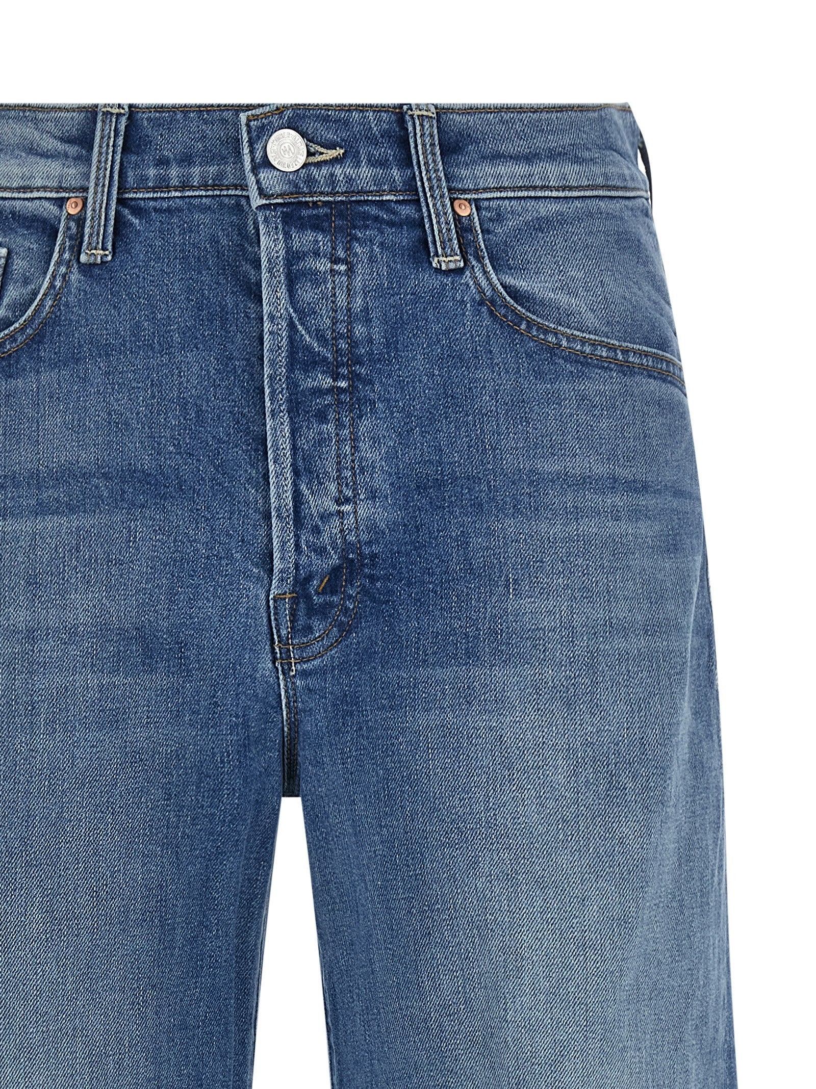 MOTHER The Tomcat Roller Sneak Jeans Blue