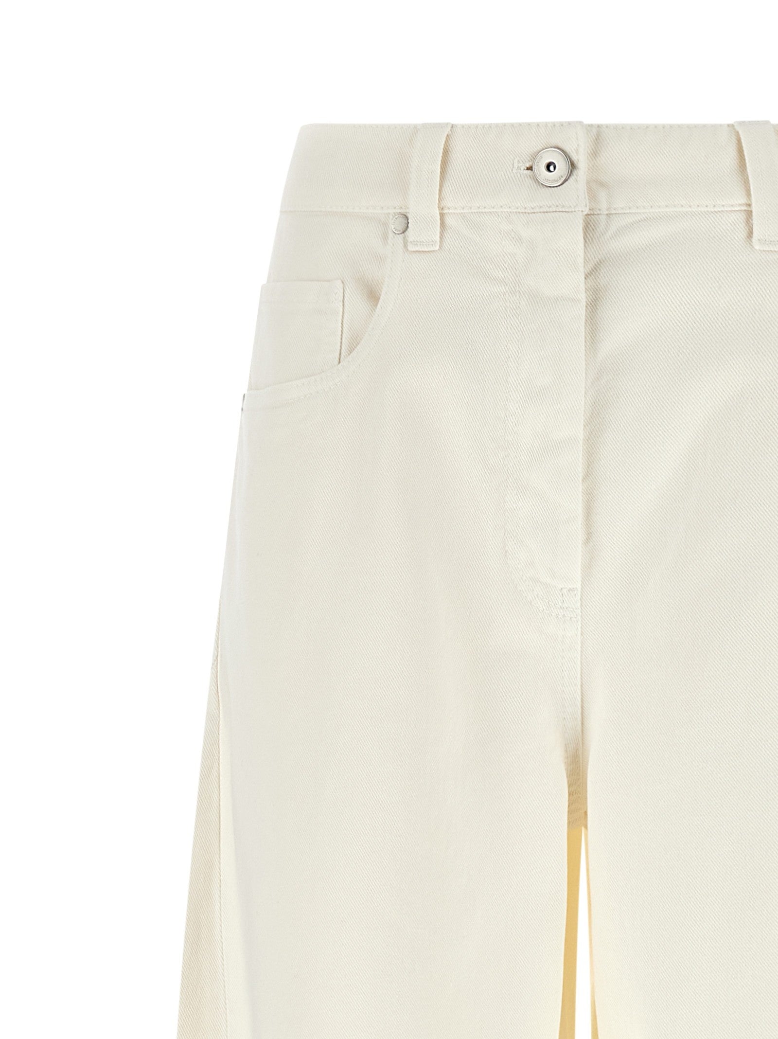 Brunello Cucinelli The Wide Barrel Jeans White