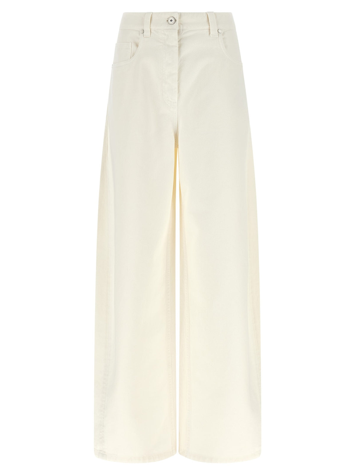 Brunello Cucinelli The Wide Barrel Jeans White