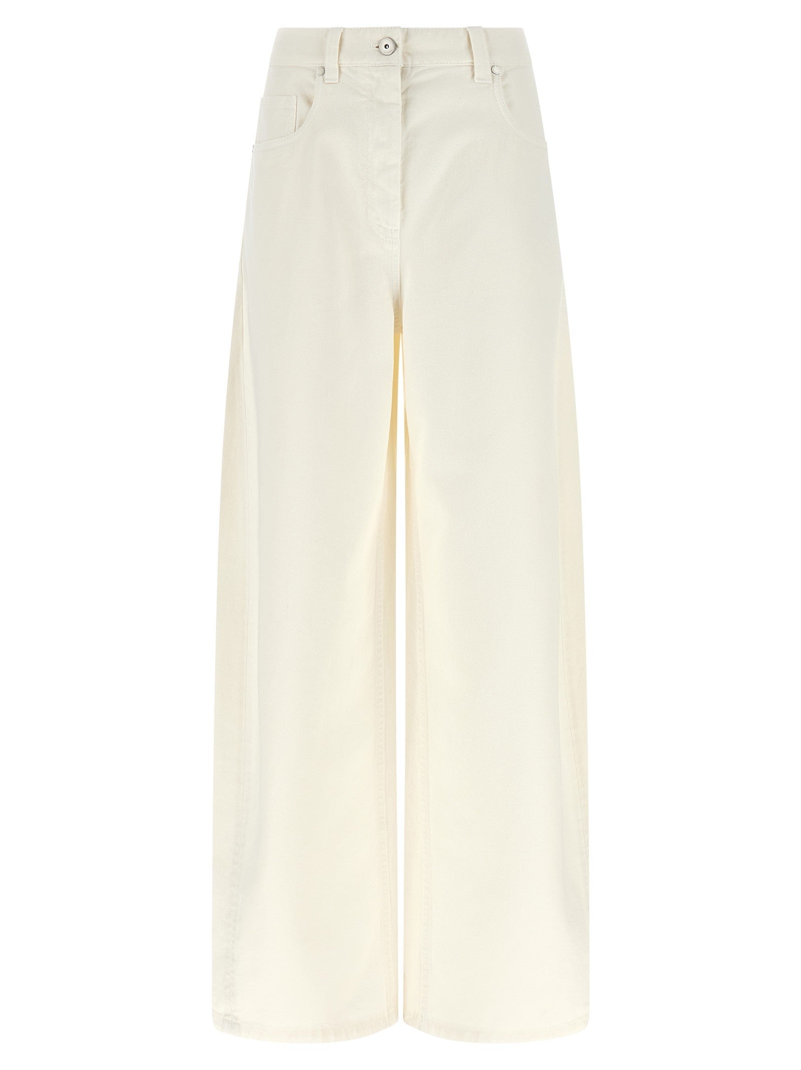 Brunello Cucinelli The Wide Barrel Jeans White