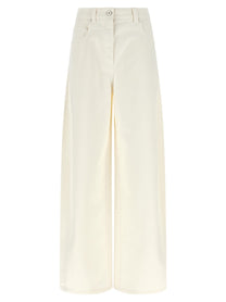 Brunello Cucinelli The Wide Barrel Jeans White