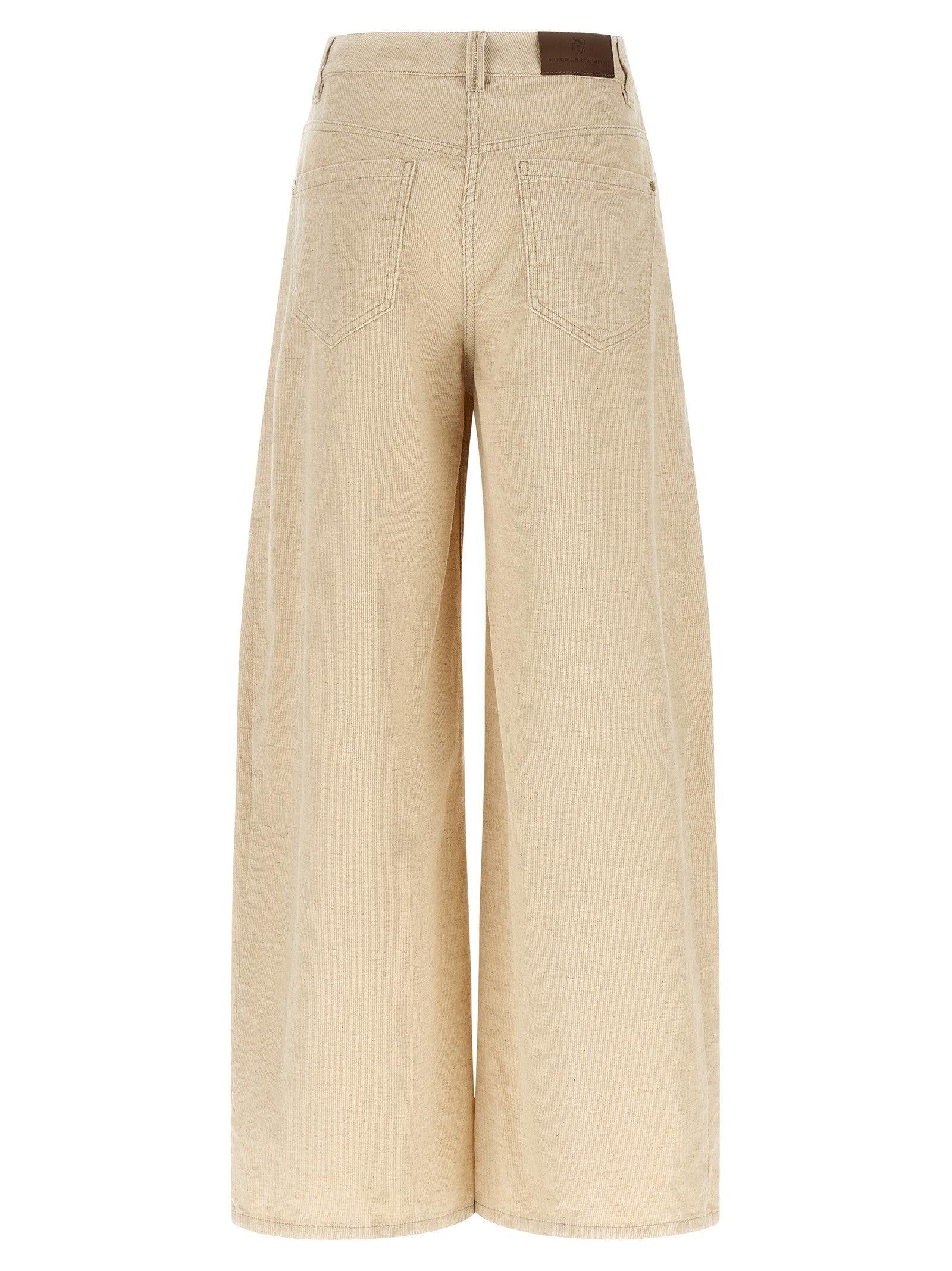Brunello Cucinelli The Wide Barrel Pants Beige