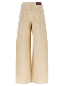 Brunello Cucinelli The Wide Barrel Pants Beige