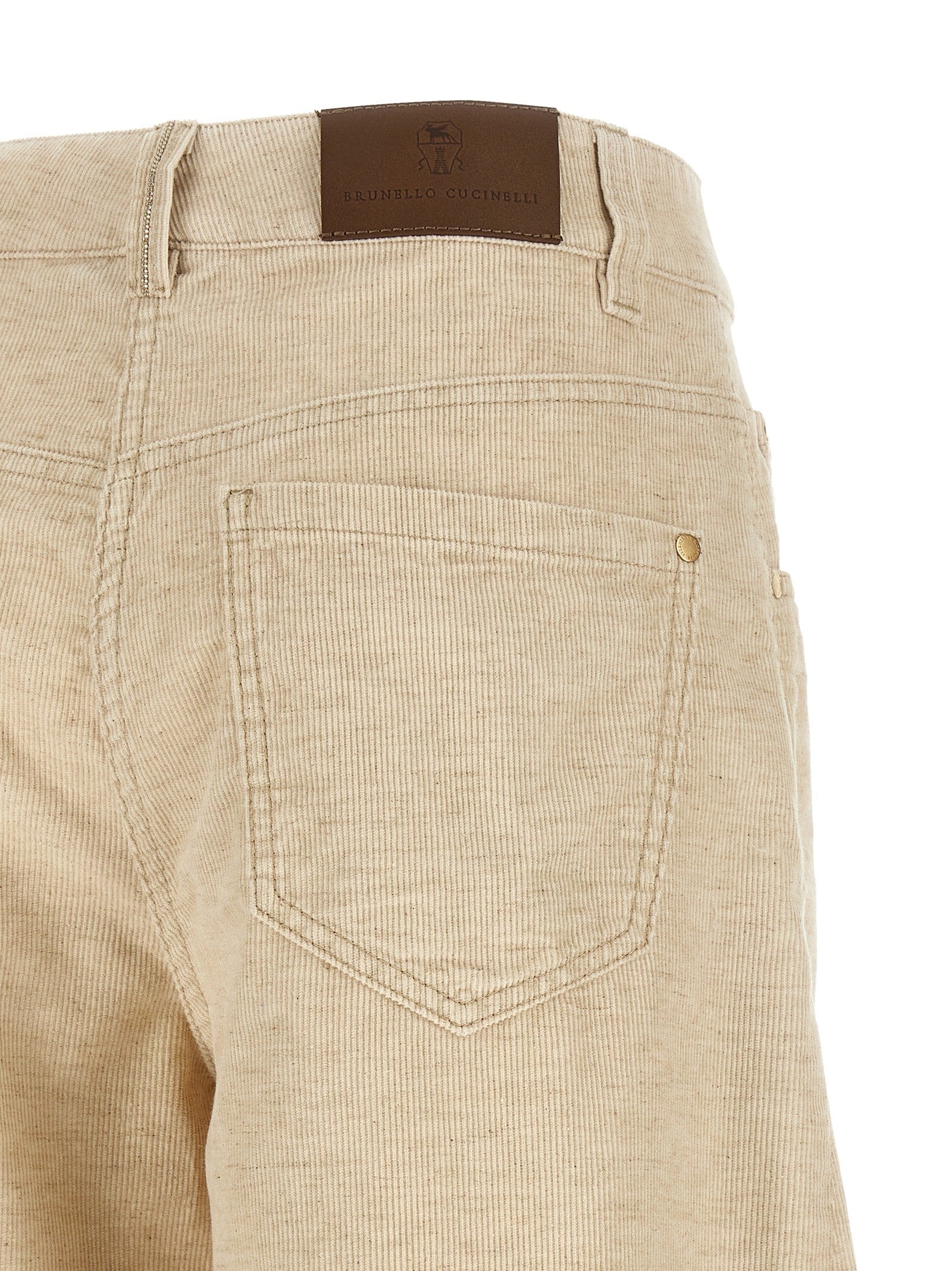 Brunello Cucinelli The Wide Barrel Pants Beige