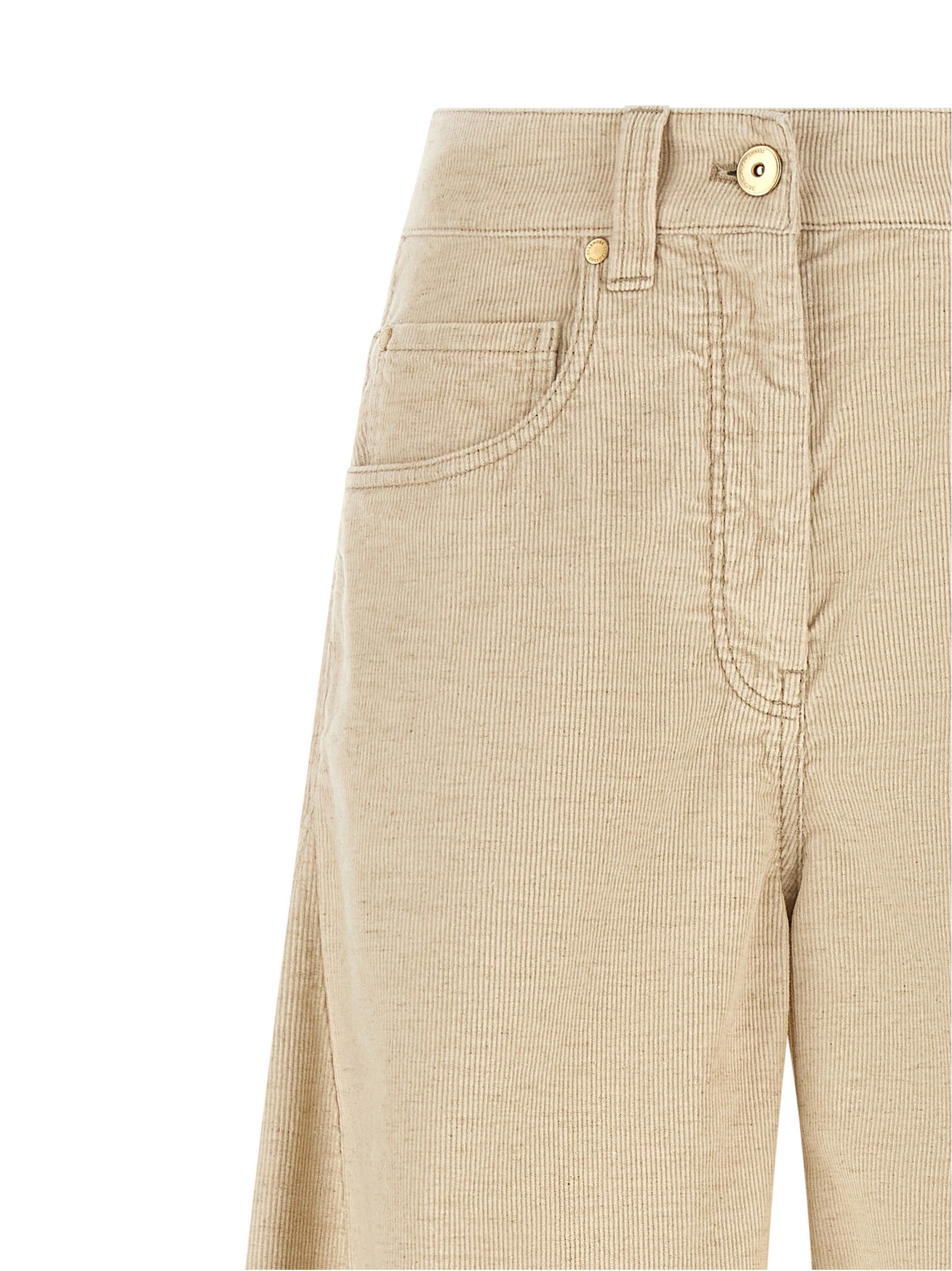 Brunello Cucinelli The Wide Barrel Pants Beige