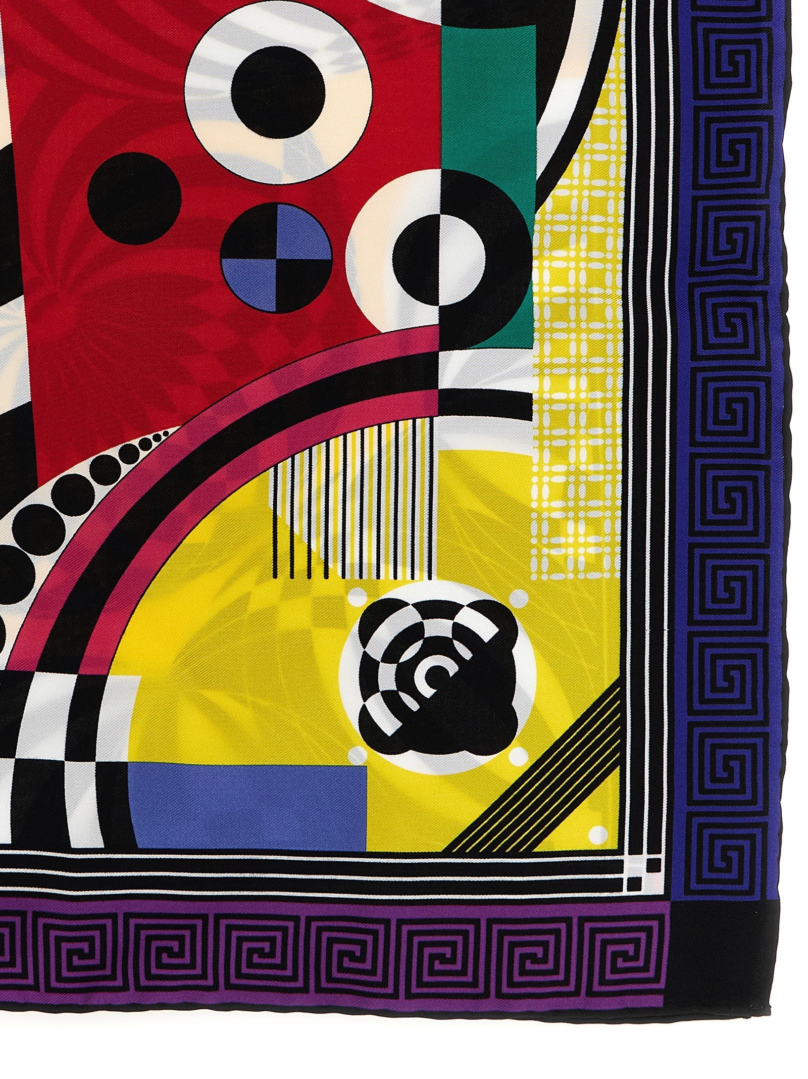 Versace Theatre Print Silk Scarf Gold
