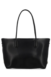 Themoirè women’s borsa tallia black leather tote bag with sleek minimalist design and sturdy handles