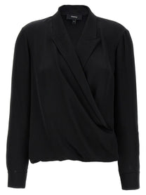 THEORY - THEORY - ’PK Label Wrap’ blouse - Women’s Tops