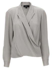 THEORY - THEORY - ’PK Label Wrap’ blouse - Women’s Tops