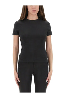 Theory women’s pima cotton black t-shirt with short sleeves round neckline and fitted silhouette