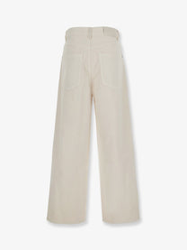 Brunello Cucinelli Women's Ther Relaxed Boyfriend Jean Soft Barrel Leg White