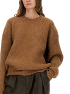 Saint Laurent Women's Thick Knit Pullover Beige, view 4