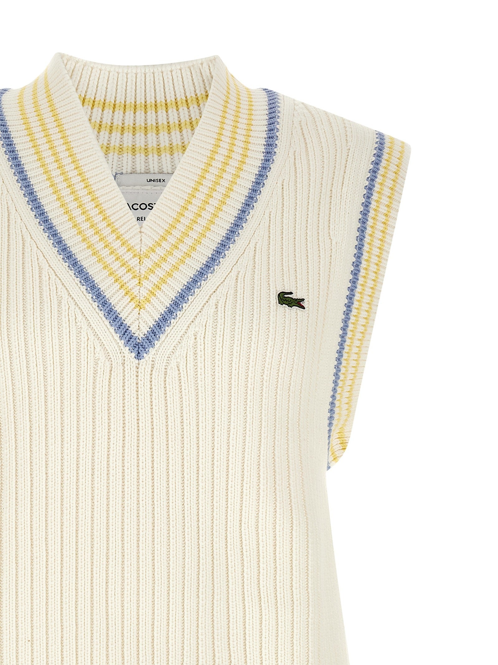 Lacoste Thick Knit Vest White