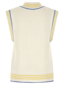 Lacoste Thick Knit Vest White