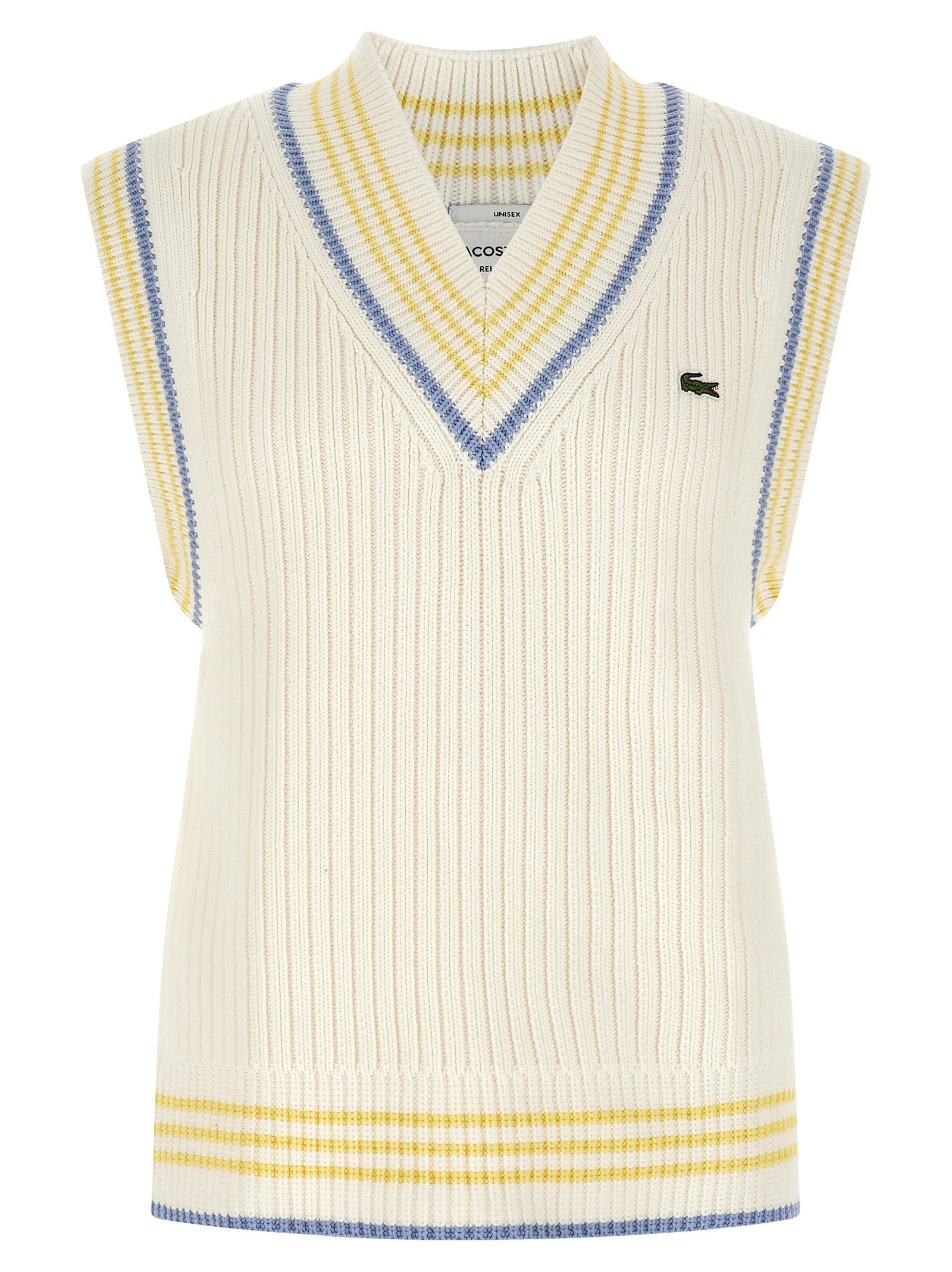 Lacoste Thick Knit Vest White