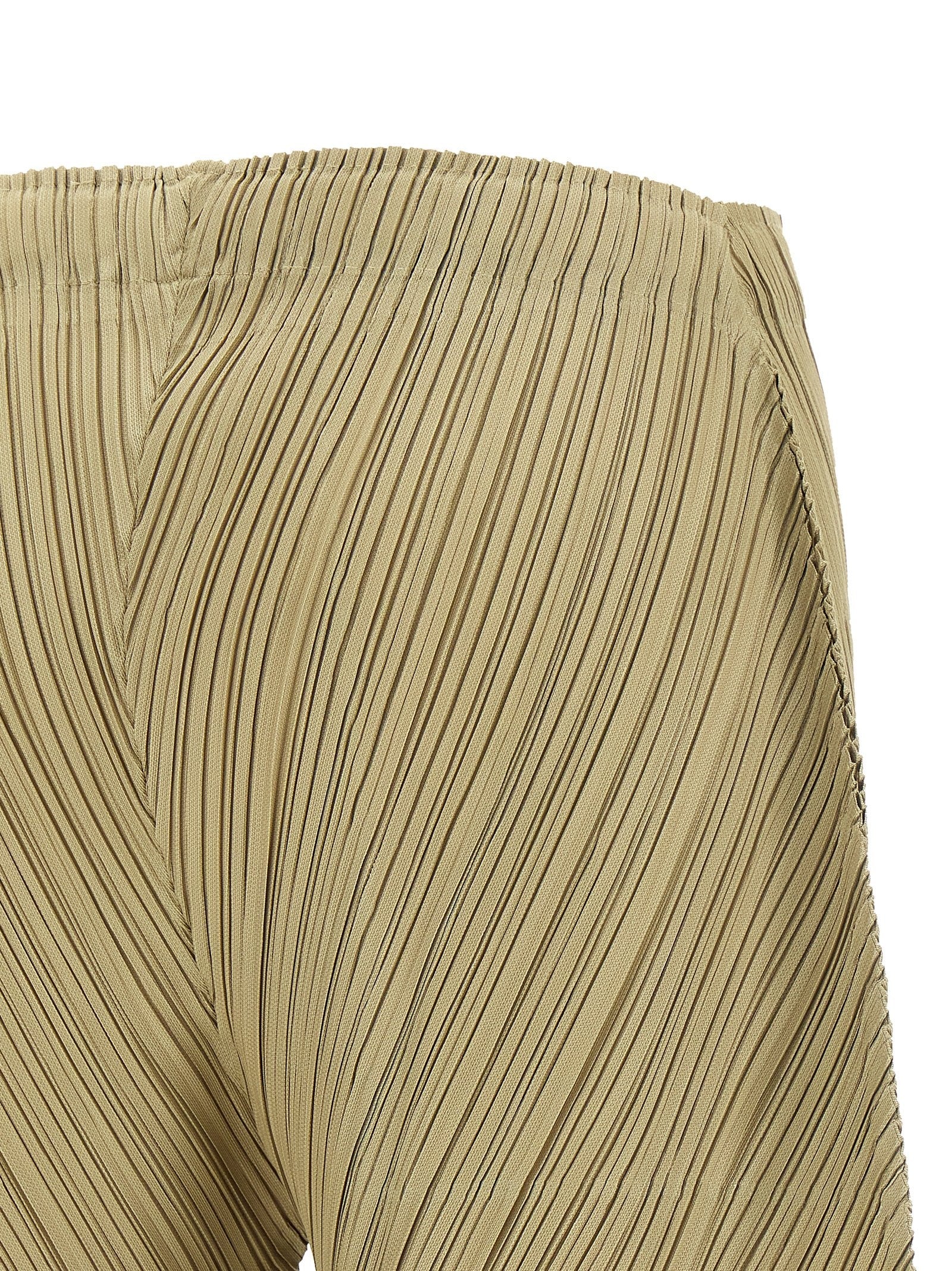 Pleats Please Issey Miyake Thicker Bottoms Pants Beige
