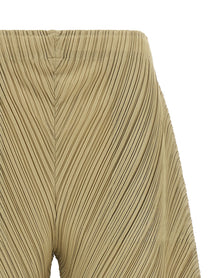 Pleats Please Issey Miyake Thicker Bottoms Pants Beige
