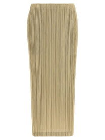 Pleats Please Issey Miyake Thicker Bottoms Skirt Beige