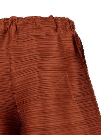Pleats Please Issey Miyake Thicker Bounce Pants Brown