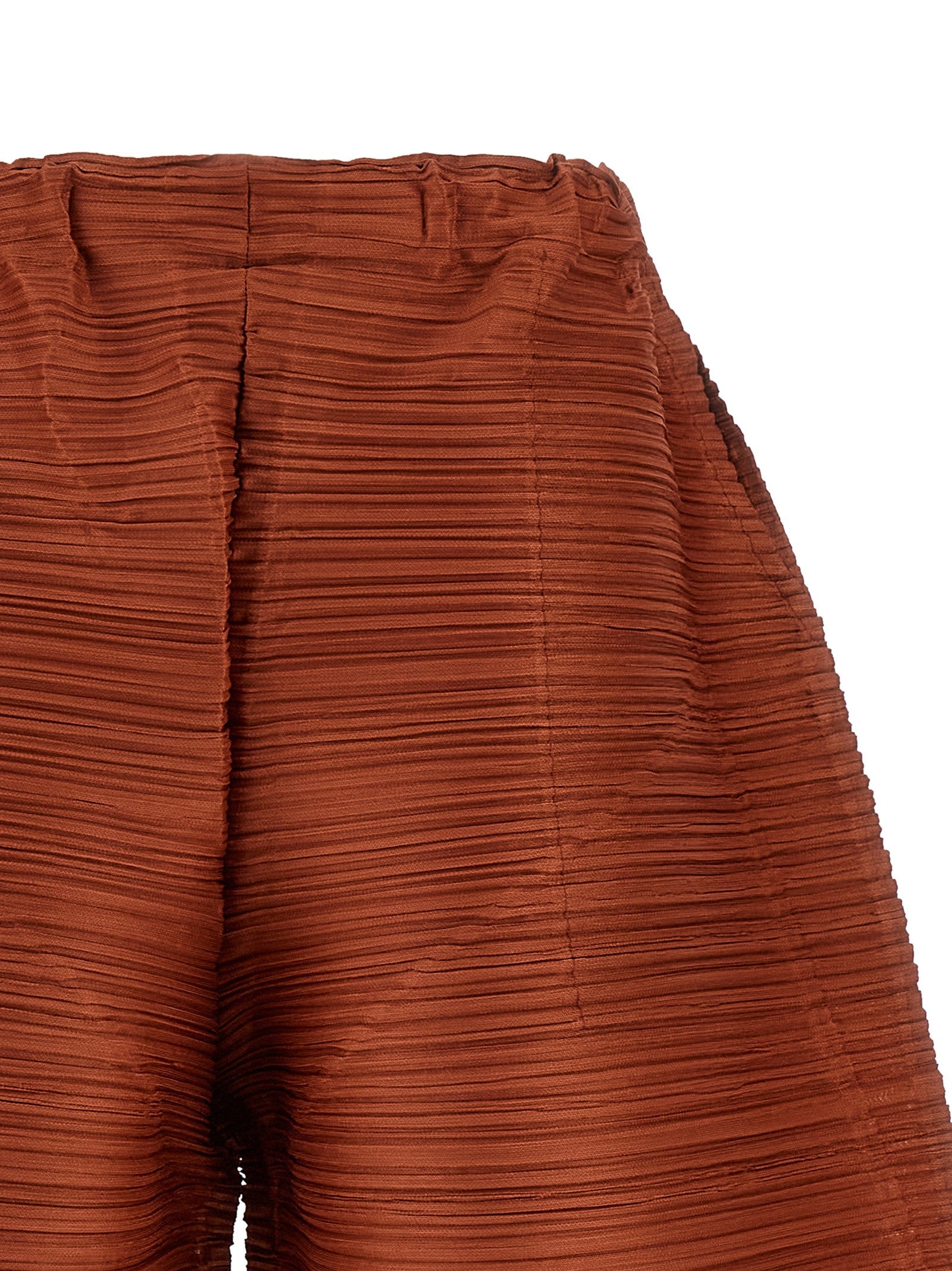 Pleats Please Issey Miyake Thicker Bounce Pants Brown