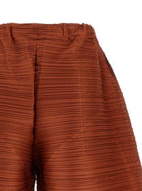 Pleats Please Issey Miyake Thicker Bounce Pants Brown