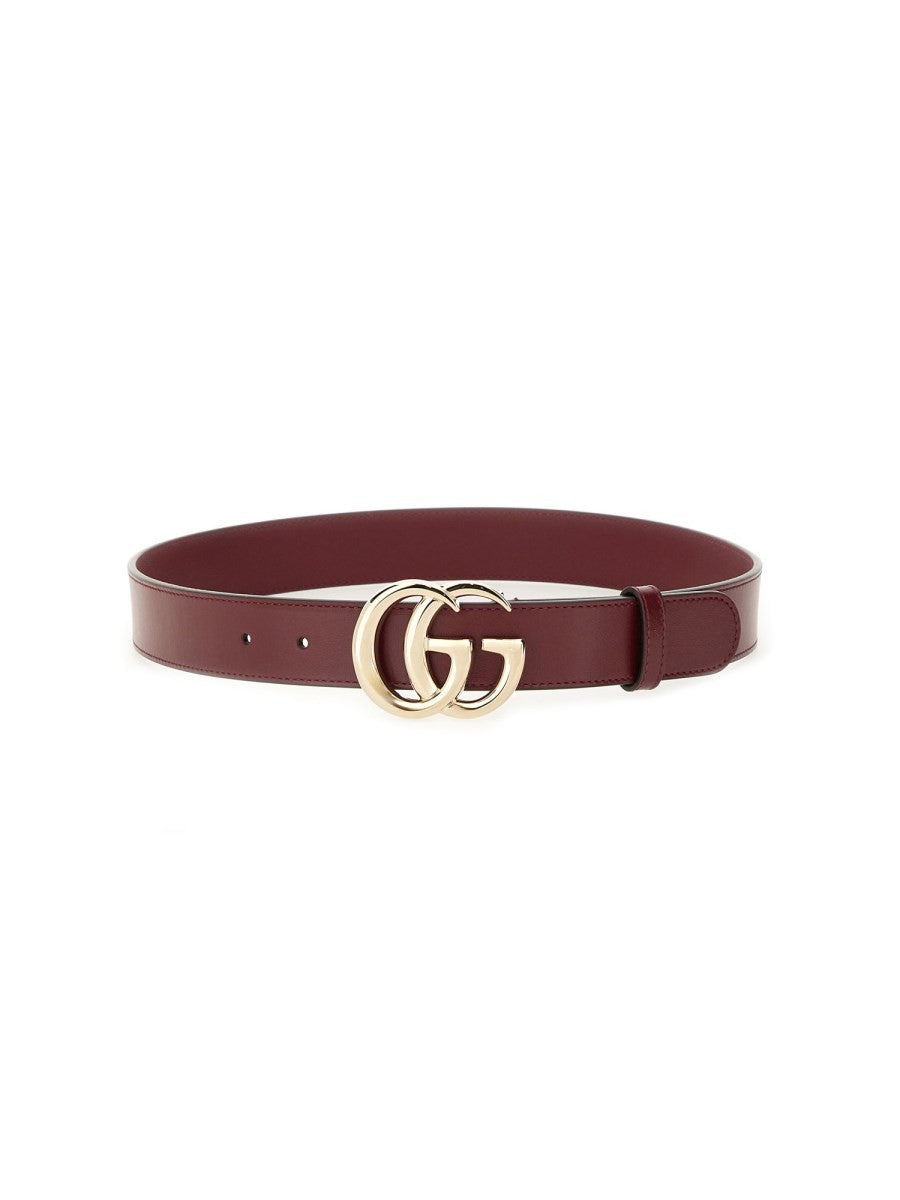 Gucci Women's Thin Belt GG Marmont Red