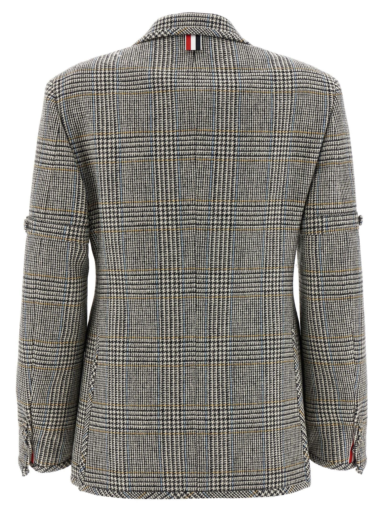 THOM BROWNE - THOM BROWNE - Prince of Wales blazer - Woman,Clothing,Blazer suits,