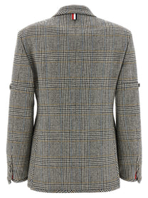 THOM BROWNE - THOM BROWNE - Prince of Wales blazer - Woman,Clothing,Blazer suits,