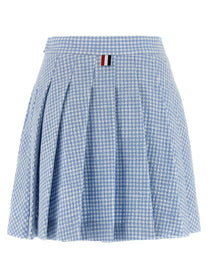 THOM BROWNE - THOM BROWNE - Pleated tweed skirt - Women’s Clothing