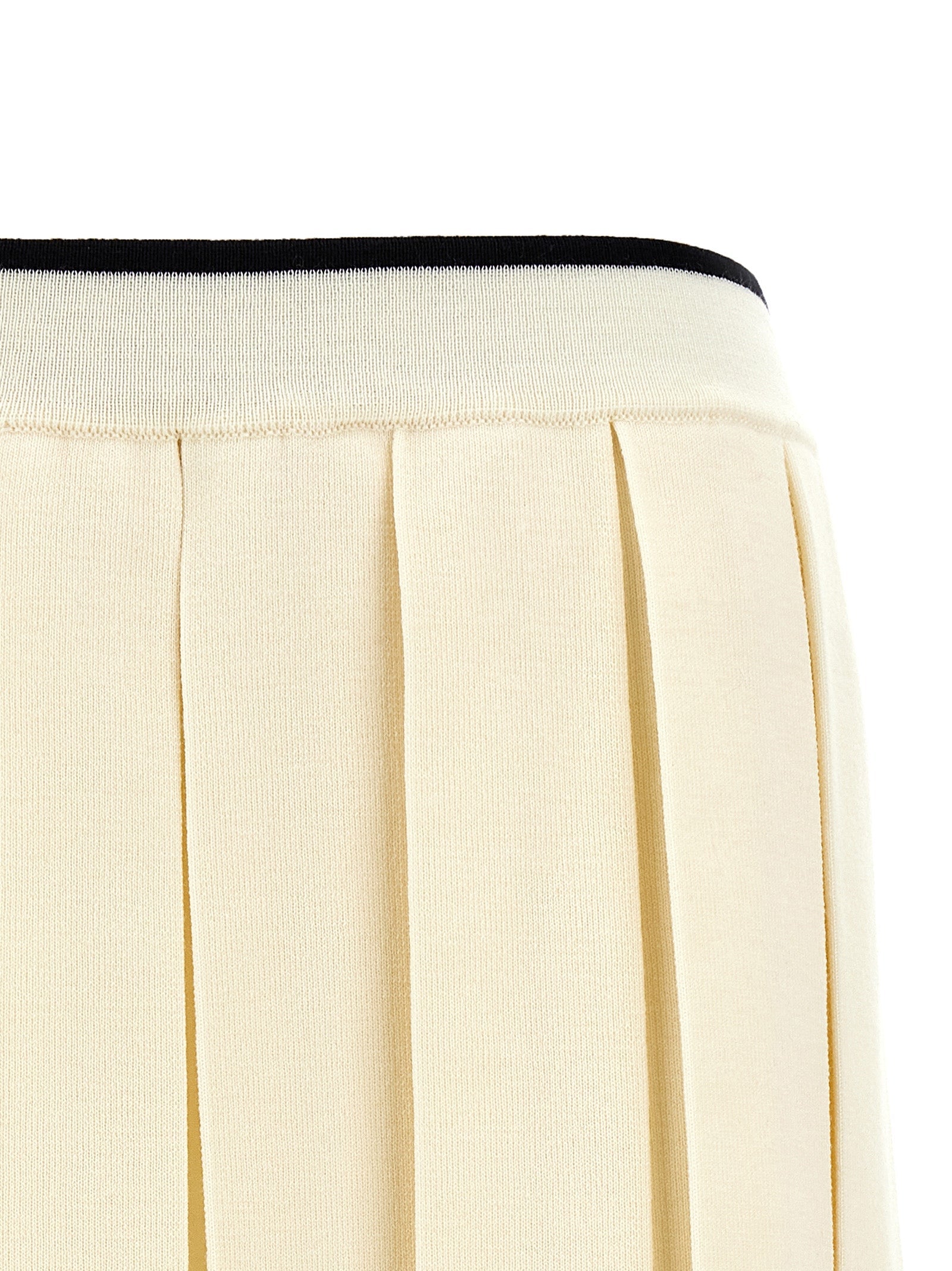 THOM BROWNE - THOM BROWNE - Knitted pleated skirt - Women’s Clothing