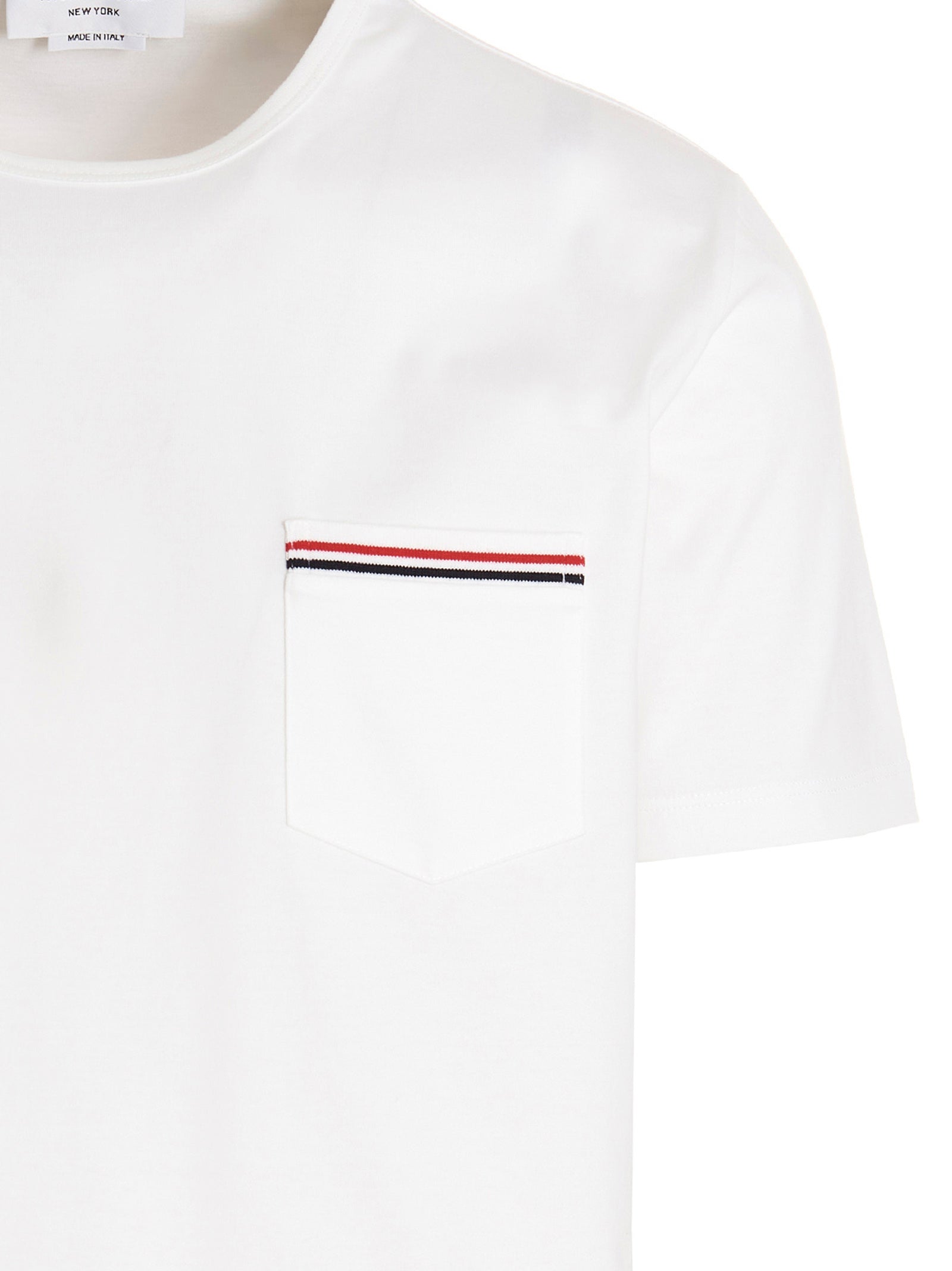 THOM BROWNE - THOM BROWNE - Logo band jersey t-shirt - Men’s Tops