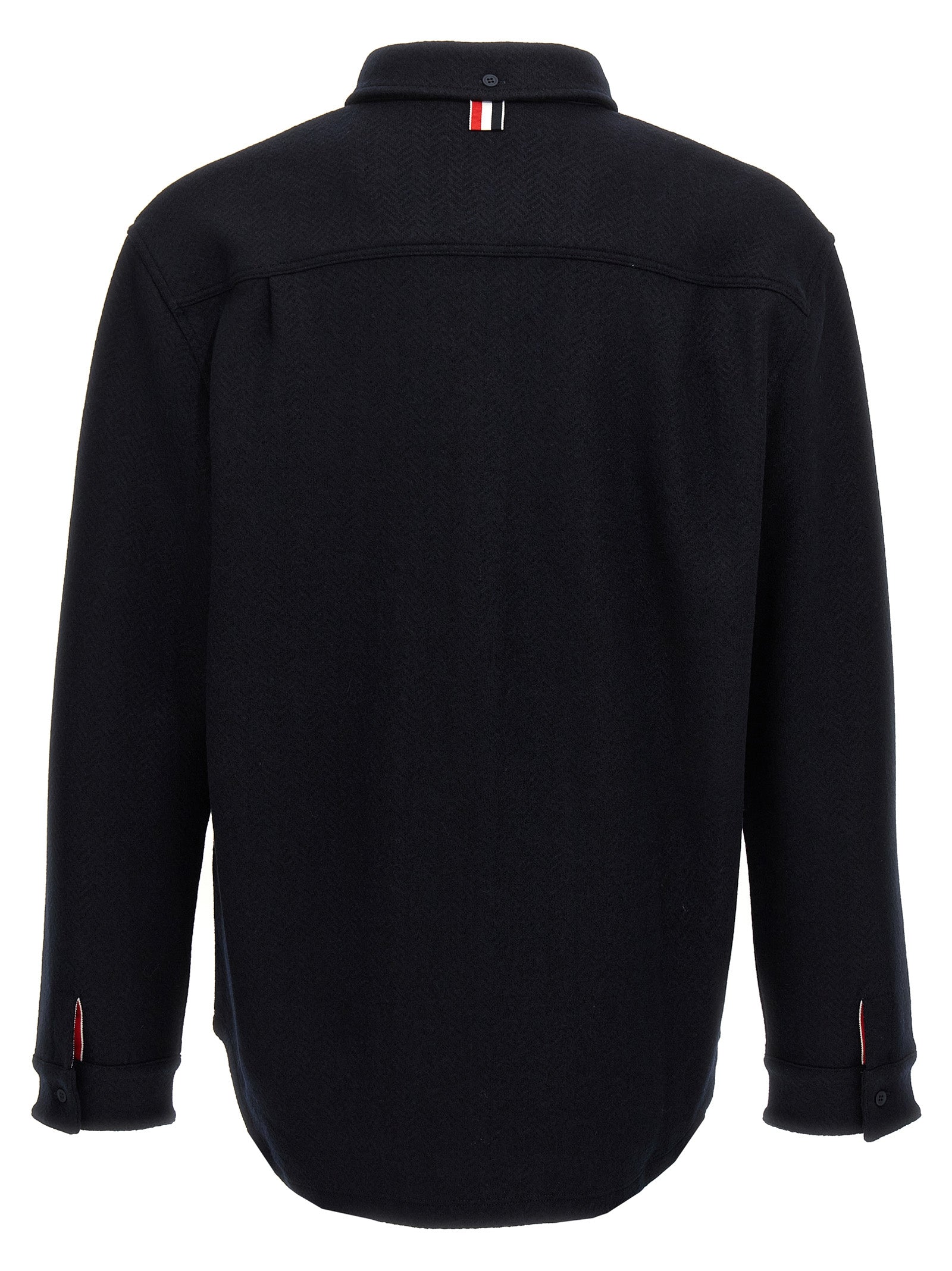 THOM BROWNE - THOM BROWNE - Herringbone shirt - Men’s Tops