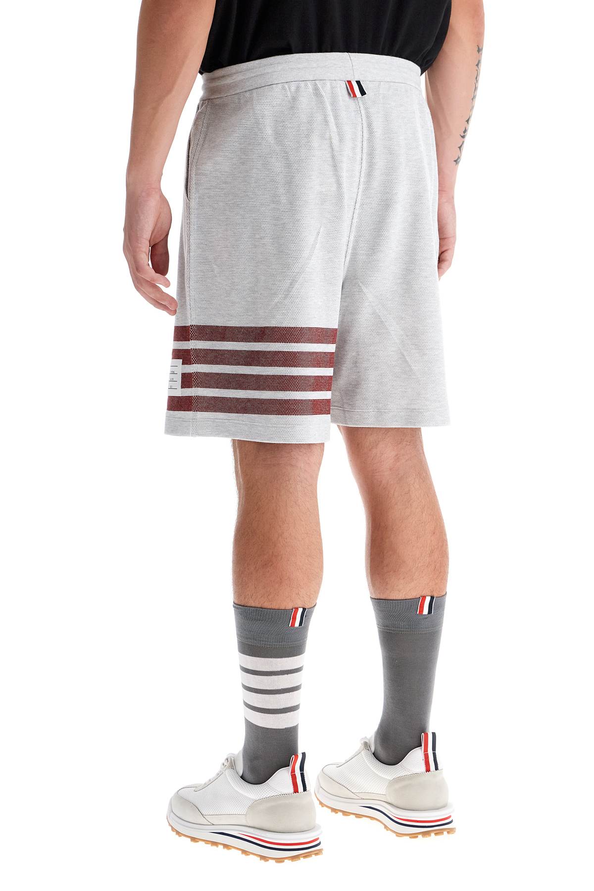 Thom Browne - Thom Browne 4-bar cotton bermuda shorts - Short trousers