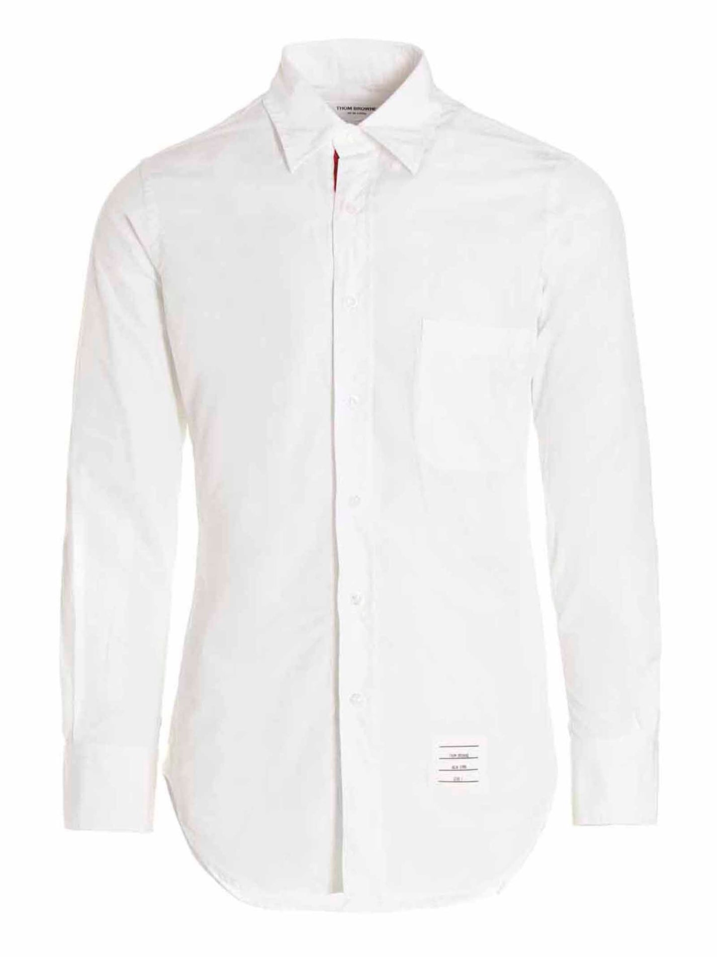 THOM BROWNE - THOM BROWNE - Solid poplin shirt - Men’s Tops
