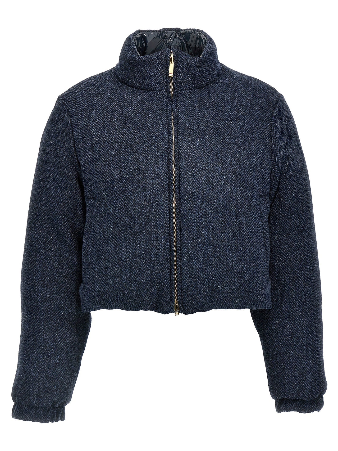 THOM BROWNE - THOM BROWNE - ’Herringbone Harris Tweed’ reversible down jacket - Women’s Outerwear