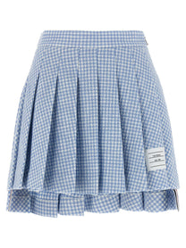 THOM BROWNE - THOM BROWNE - Pleated tweed skirt - Women’s Clothing