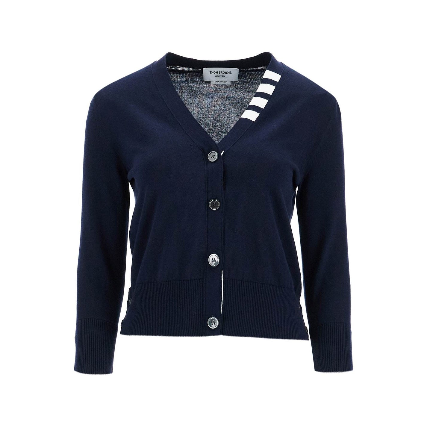 Thom Browne - Thom Browne cotton 4-bar card - Knitwear