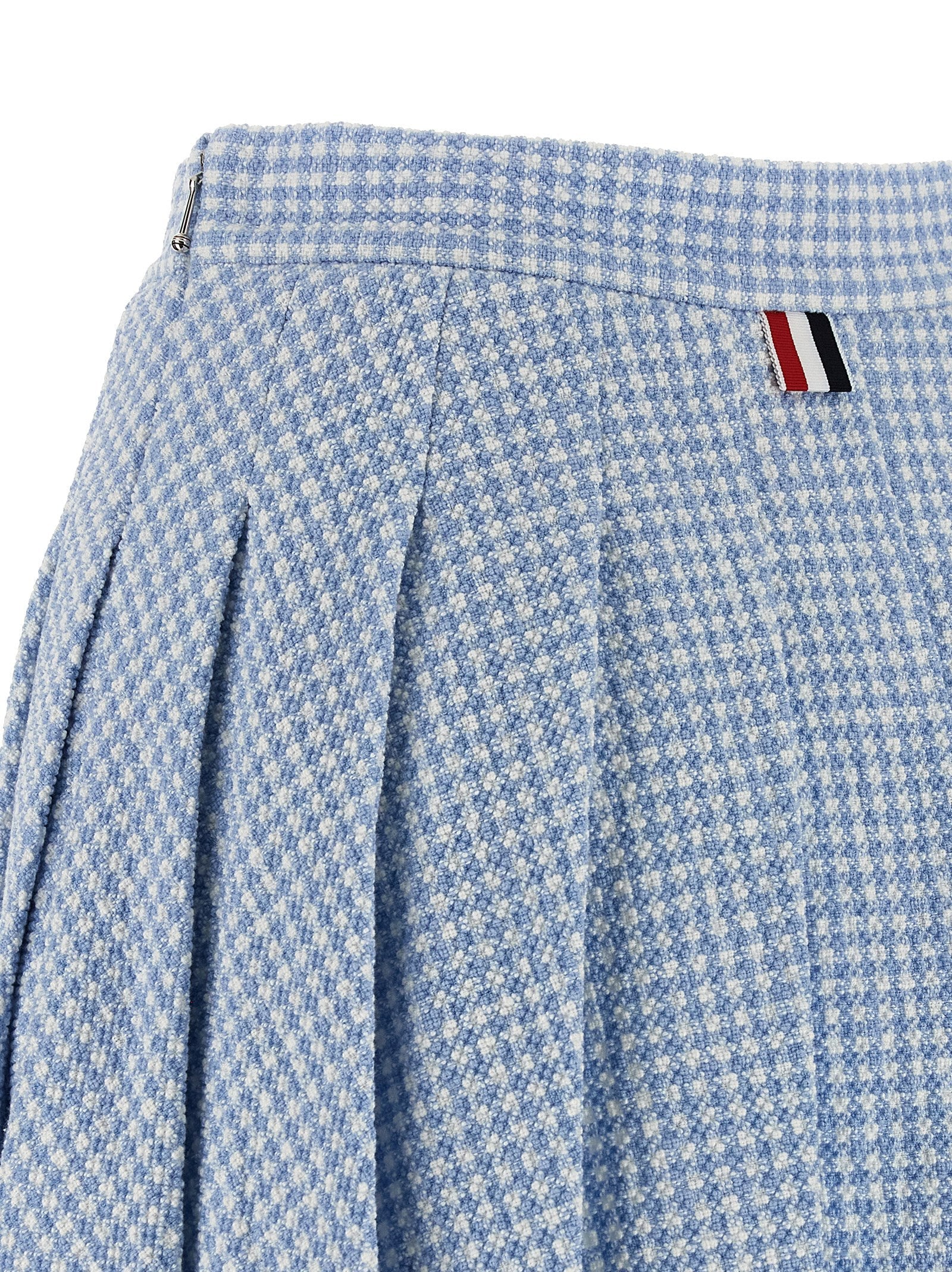 THOM BROWNE - THOM BROWNE - Pleated tweed skirt - Women’s Clothing