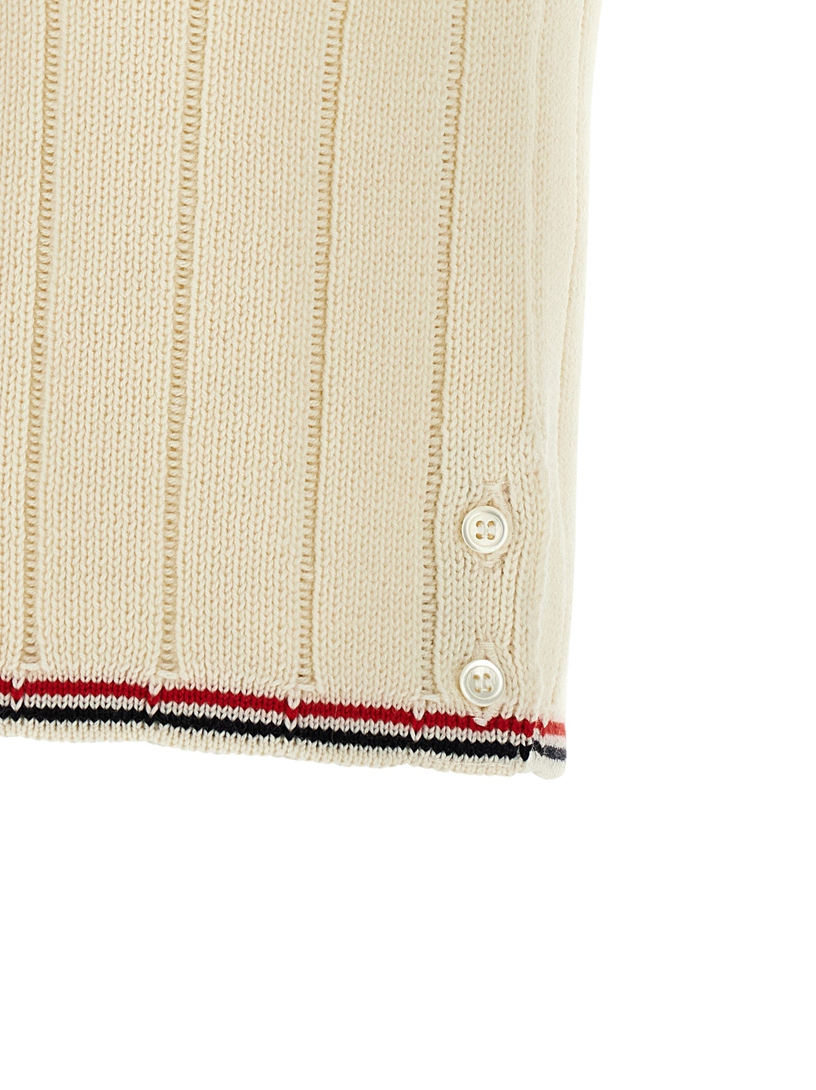 THOM BROWNE - THOM BROWNE - RWB intarsia vest - Women’s Outerwear