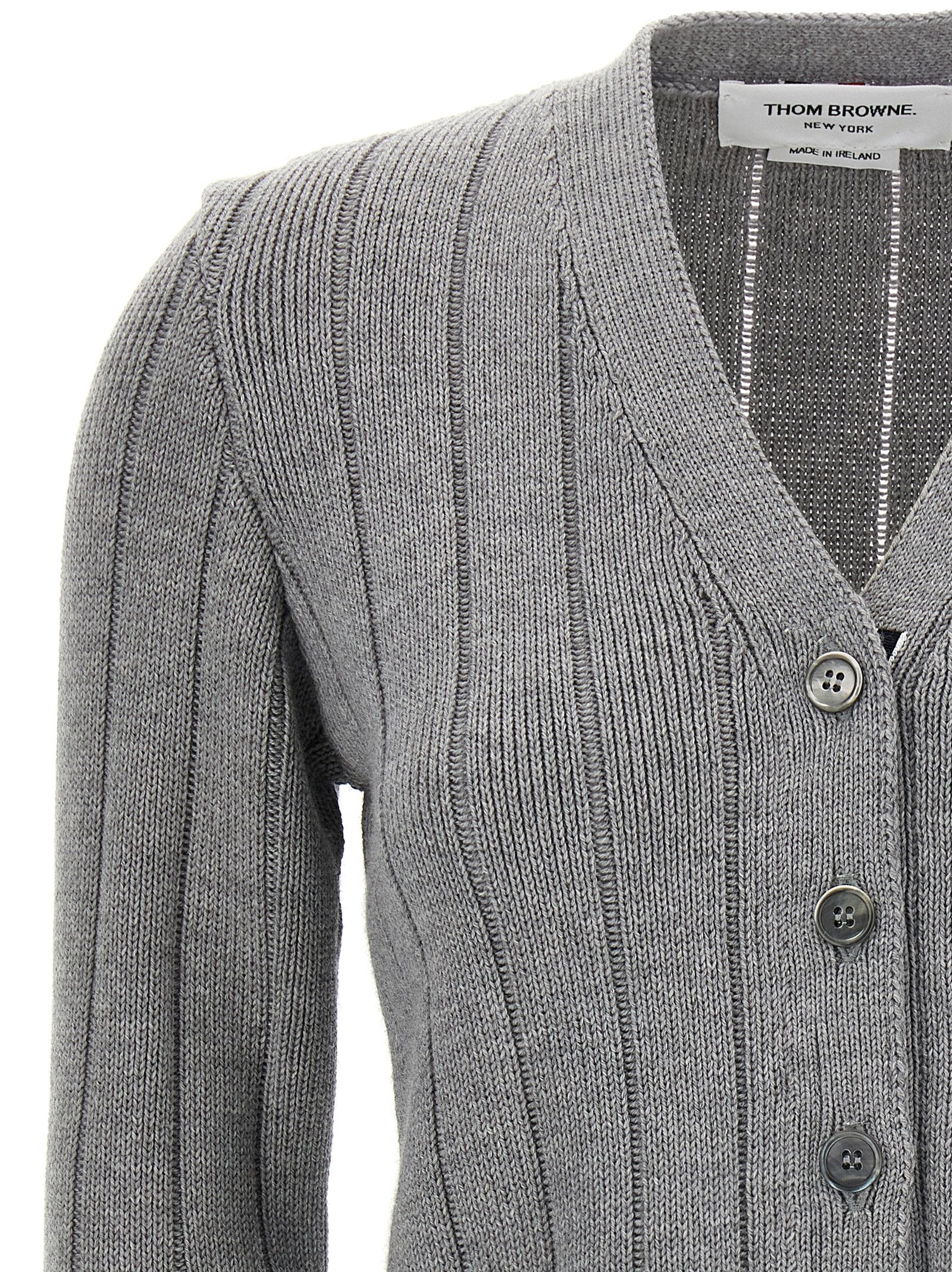 THOM BROWNE - THOM BROWNE - ’RWB’ jacquard cardigan - Women’s Knitwear