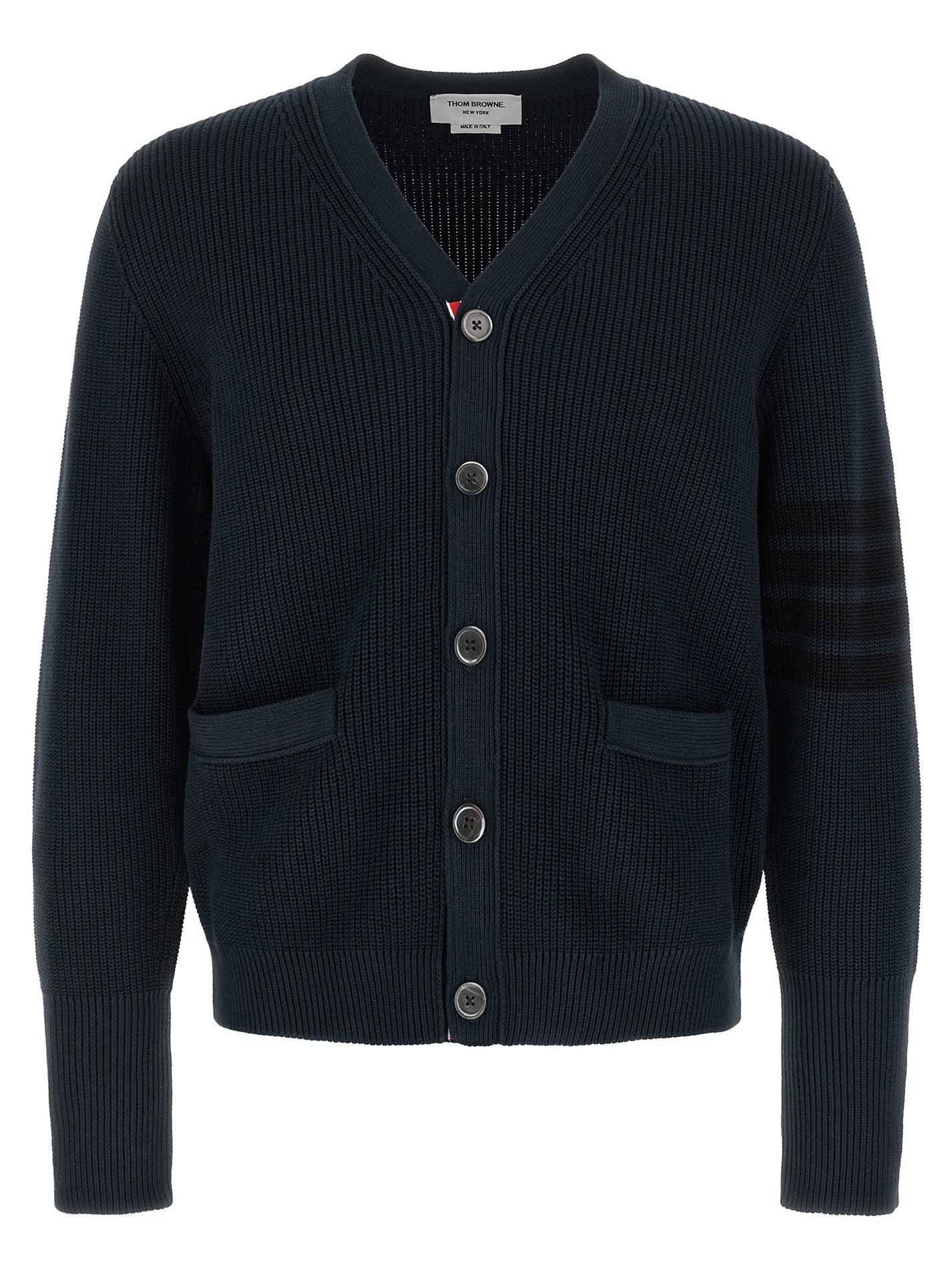 THOM BROWNE - THOM BROWNE - ’Garment Dye’ cardigan - Men’s Knitwear