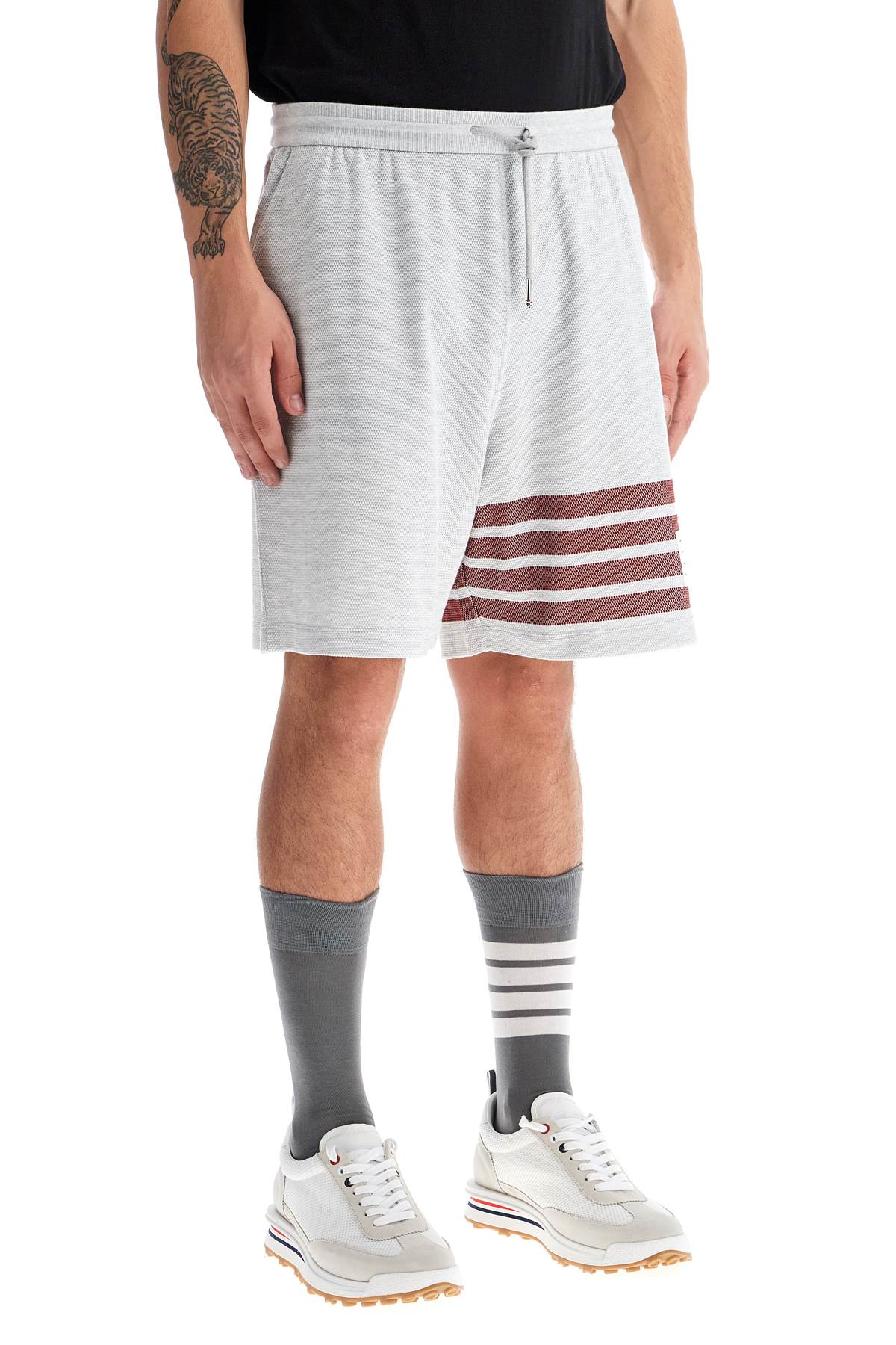 Thom Browne - Thom Browne 4-bar cotton bermuda shorts - Short trousers