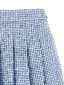 THOM BROWNE - THOM BROWNE - Pleated tweed skirt - Women’s Clothing