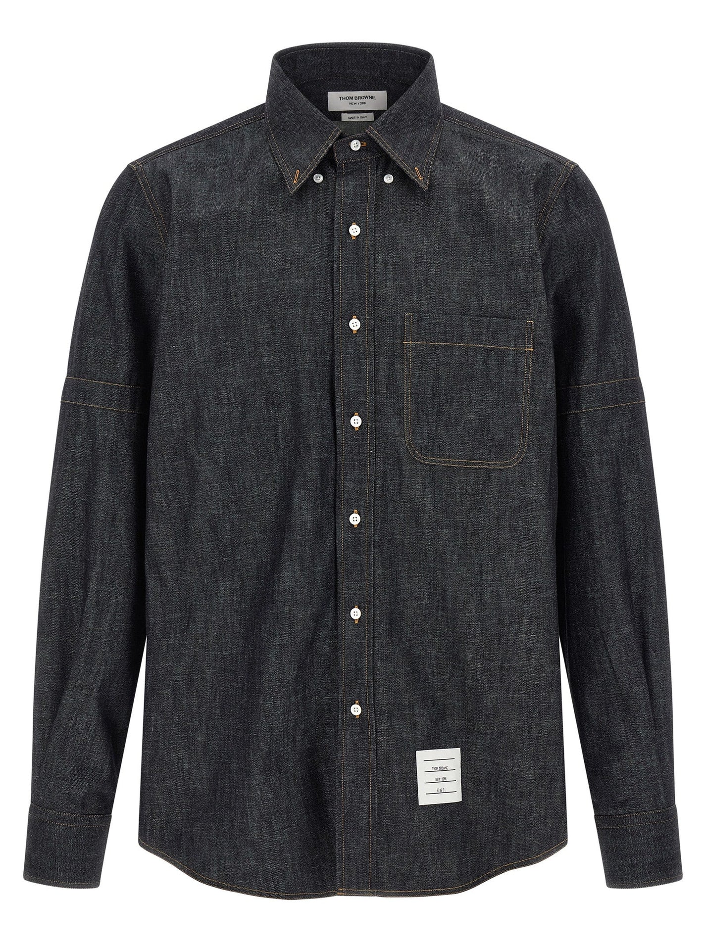 THOM BROWNE - THOM BROWNE - Denim shirt - Men’s Tops