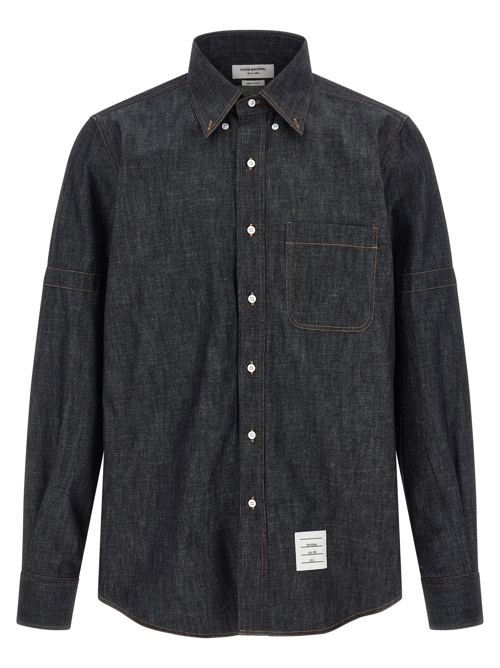 THOM BROWNE - THOM BROWNE - Denim shirt - Men’s Tops