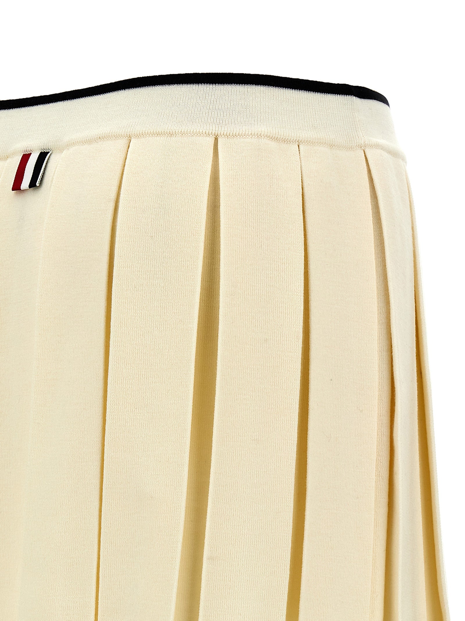 THOM BROWNE - THOM BROWNE - Knitted pleated skirt - Women’s Clothing