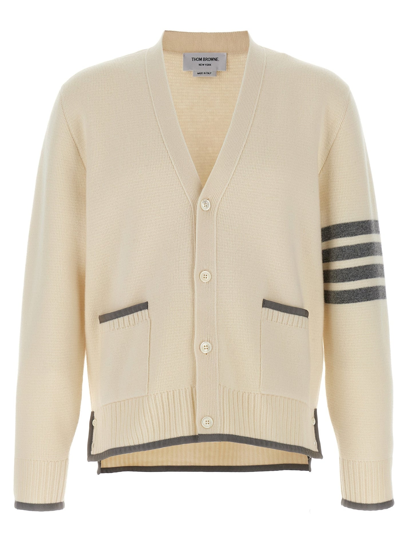THOM BROWNE - THOM BROWNE - ’4-Bar’ Wool cardigan - Men’s Knitwear