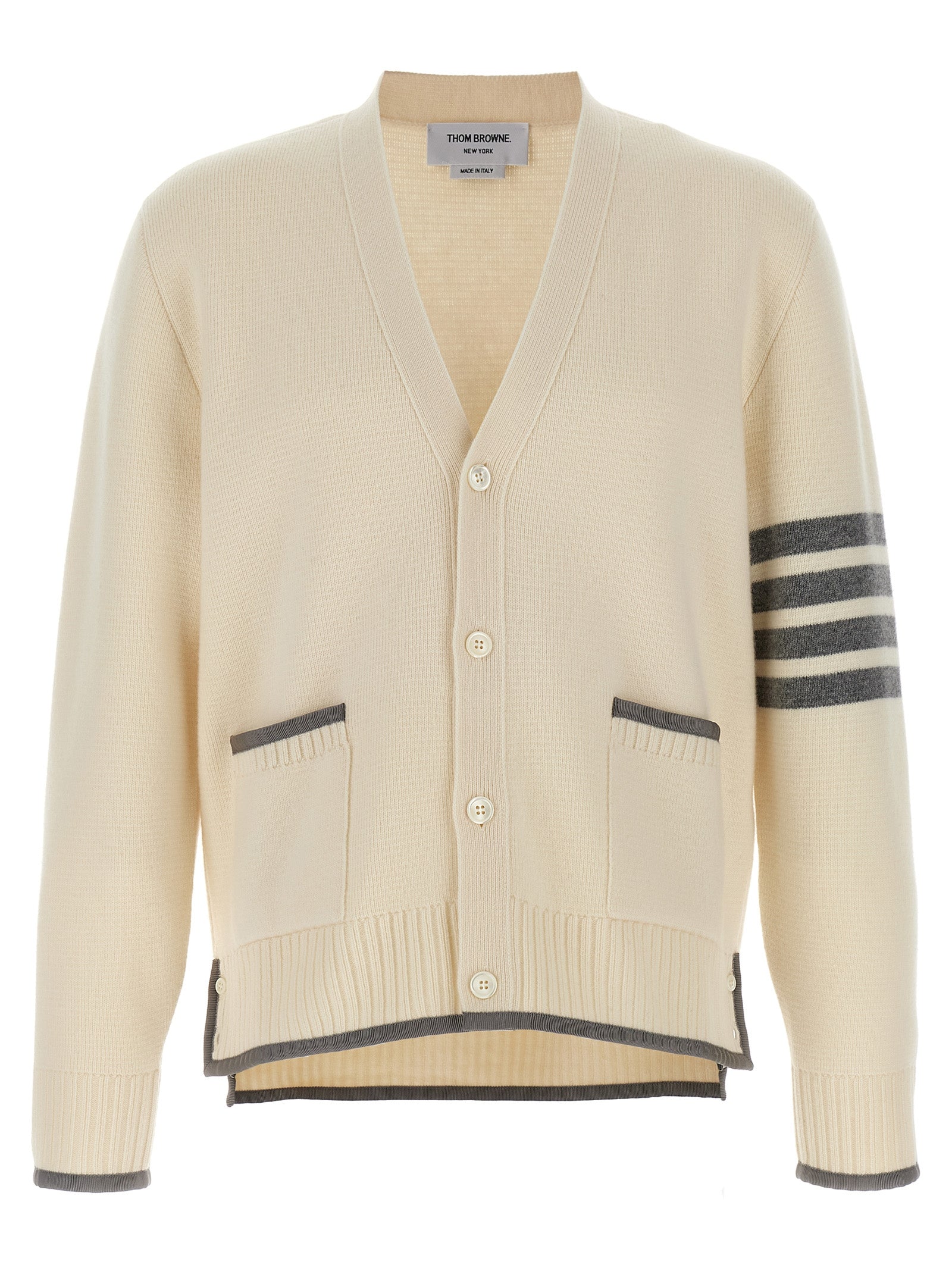 THOM BROWNE - THOM BROWNE - ’4-Bar’ Wool cardigan - Men’s Knitwear