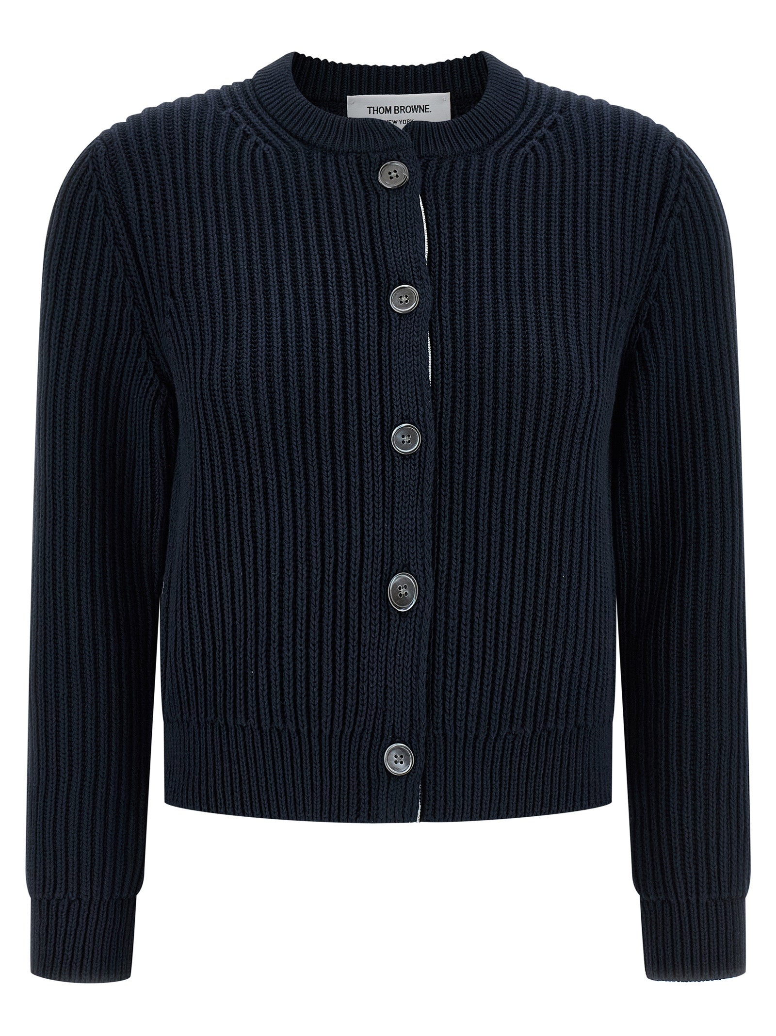 THOM BROWNE - THOM BROWNE - Cropped cardigan - Women’s Knitwear